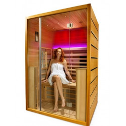 Sauna in legno di cedro a infrarossi a 2 posti Pandora