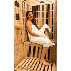 Sauna infrarroja de madera Hemlok 1 Ruby Place