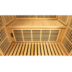 Sauna de madera infrarroja hemlok de 2 plazas