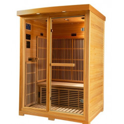 Infrarot-Sauna aus Holz Hemlok 2 Plätze Zora
