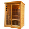 Sauna de madera infrarroja hemlok de 2 plazas